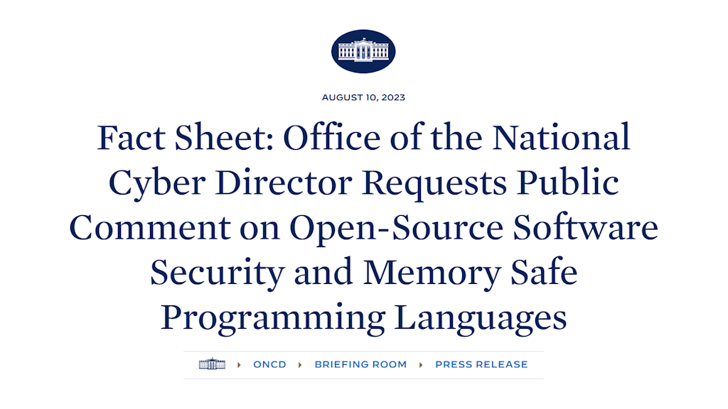 The US Government RFI on OSS – Summary Report